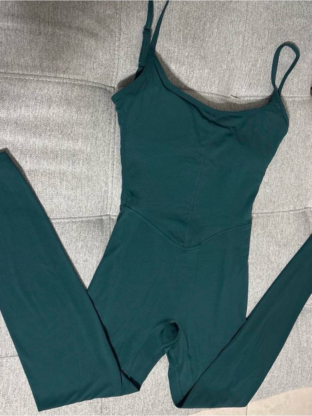 Vitality Forest Green Spaghetti Strap Jumpsuit